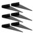 ICOOL Triangle Shelf Bracket, 6 Pack 10 Inch Heavy Duty Hidden Wall Mounted Brackets, Floating Metal Shelf Support for Home Garage