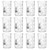 12PK Beakers, 30ml - ASTM - Low Form with Spout - Dual Scale, White Graduations - Borosilicate 3.3 Glass - Eisco Labs