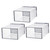 BESTOYARD 3pcs Shoe Box Drawer Type Storage Cubes with Lid Stackable Shoe Organizer Shoe Storage Drawer Stackable Shoe Storage Shoe Drawers - Shoes Case Household Pp Container