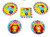 Circus Party Happy Birthday 9" Party Plates (16) 7" Plates (16) Napkins (16) Party Bundle
