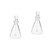 ULTECHNOVO 2pcs Erlenmeyer Flask with Stopper Chemistry Flask Lab Glassware Glass Stoppers for Lab Glass Erlenmeyer Flask Science Flask Glass with Lid Flask for Experiment Equipment Triangle