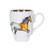 Dean Crouser Running Horse Watercolor Brown 16 Ounce Glossy Stoneware Mug With Handle