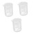 VILLCASE 3pcs Chemistry Equipment Laboratory Equipment Erlenmeyer Flask Chemistry Measuring Cups Chemistry Beaker Beakers Graduated Cylinder Beaker Cup Beaker for Glass Volumetric Flask
