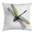 Ambesonne Dragonfly Throw Pillow Cushion Cover, Shady Dragonfly Pattern with Ornate Lace Style Ancient Beauty Wings Design, Decorative Square Accent Pillow Case, 16 X 16 Inches, Multicolor