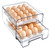 Egg Container for Refrigerator - 32 Grid Large Capacity Egg Fresh Storage Box for Fridge, Double Layer Egg Drawer, Stackable Egg Holder with Removable Egg Tray,Clear, BPA-Free