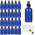 CycleMore 25 Pack 4oz Blue Glass Spray Bottles with Fine Mist Sprayers, Glass Travel Bottles for Cosmetic Essential Oils Cleaning Solutions Perfumes & More Liquids (1 Brush, 2 Funnels and 36 Labels)