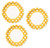 Esave Yellow Polka Dot Party Lunch or Dinner Plates - 24 Plates