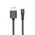 Trusway USB Type C Cable 3A Fast Charging Magnetic Adsorption 5A Fast Charging Cable Wire Micro USB Type-C Plug Compatible with Android iOS 1m Black Cable Only