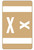 Smead AlphaZ ACCS Color-Coded Alphabetic Label, X, Light Brown, 100 Labels per Pack (67194)
