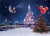 7x5ft Christmas Santa Claus & Christmas Tree & Balloon & Fantasy Castle Photography Backdrop Vinyl Pictorial Cloth Photo Video Studio Props Customized Background AA-039