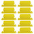 Set of 10 File Folder Tabs for Hanging Files Clear Colored Plastic Hanging File Folder Labels 2" Tabs and Inserts Folder Tab Hanging File Folder Tabs for Binders Long Folder Tabs and Inserts Large