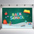Mocsicka Back to School Backdrop Welcome Back to School Blackboard Background Vinyl 7x5ft Red Apple Pencil First Day of School Photo Booth Backdrops