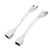 POE Splitter Injector Kit, 1Pair 12V Power Over Ethernet Passive POE Adapter Injector Splitter Cable with 5.5x2.1mm DC Connector (White)