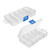 Heyiarbeit Plastic Organizer Container Storage Box Adjustable Divider Removable Grid Compartment, Premium Small Parts Organization(10 grids, Clear x 4)