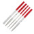 Kalim 5-Piece 8.5'' Middle Size Diamond Needle File Set Includes Flat, Round, Half Round, Square, Triangular (150 Grit)