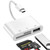 SD Card Reader, USB C Micro SD Card Reader, Memory Card Reader OTG Adapter, Type C SD/TF Card Reader, Compatible with MacBook, Laptops, Galaxy Phones and More (White)