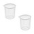 Aicosineg 2Pcs Measuring Cups 500ml Plastic Graduated Cups PP Plastic Graduated Beaker Clear Scale Cups Liquid Measuring Mixing Cups Graduated Plastic Measuring Cup for Lab Kitchen Liquids Transparent