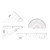 HARFINGTON 4piece Math Ruler Set 15cm Soft Straight Ruler Protractor Triangle Geometry Kits with Wavy Line for Classrooms Office, Transparent