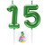 Green Number 15 Candle Happy Birthday 3D Number Candles for Birthday Cake Party Decoration Wedding Anniversary Celebration Supplies