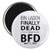 OSAMA BIN LADEN FINALLY DEAD is a BFD 2.25 inch Fridge Magnet
