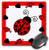 3dRose LLC 8 x 8 x 0.25 Inches Mouse Pad, Love Bugs Red Ladybug with Hearts (mp_12112_1)