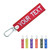 silkmilk Personalized Keychain,Customized any own text key tags Embroidery-Carabiner Clips keyring, Aluminum Carabiner - Keychain Hook Clip for luggage,crate,belt, gear, keyring (Red)