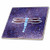 3dRose ct_29706_1 Dragonfly on Purple Ceramic Tile, 4-Inch