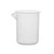 Plastic Beaker, 50ml - Polypropylene Plastic - Raised Graduations, Tapered Spout - Euro Design - Eisco Labs