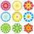 Lucleag 45 PCS Spring Flower Cutouts for Bulletin Board Decoration, Colorful Flowers Floral Paper Cut-Outs with Glue Dots for Spring Easter Home School Classroom Bulletin Board Decorations