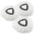 3 Pack Spin Mop Refill Replacement Head Compatible with Ocedar EasyWring Spinning Mop - Microfiber Mop Replace Heads