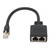 HERCHR RJ45 Ethernet Splitter Cable, Ethernet Adapter Splitter RJ45 Y Splitter Adapter 1 to 2 Port Ethernet Switch Adapter Cable Cat7 LAN Ethernet Socket Connector