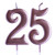 Rose 25th Birthday Candle, Number 25 Years Old Candles Cake Topper, Woman Or Man Party Decorations, Supplies