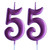 Pink 55th Birthday Candle, Number 55 Years Old Candles Cake Topper, Woman Party Decorations, Supplies