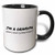3dRose 184944_4 I'm A I'm A Grandpa - What's Your Superpower - Funny Gift For Granddad Two Tone Mug 11 oz Black