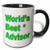 3dRose 193258_4 Worlds Best Advisor Green Two Tone Mug 11 oz Black