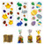 On-Airstore 150pcs Easter Treat Bags Spring Easter Goodie Cellophane Treat Bags Easter Candy Bags for Gifts, Easter Eggs Chicken Rabbits Carrots Plastic Cellophane Favor Bag for Easter Party Supplies