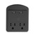 LAX Gadgets Multi-Plug Outlet - Surge Protectors 2 Wall Outlet Extender with 2 USB Ports - Suitable for Home, Office, & School - Black (SUR2PBK)