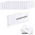 Basket Labels Clip On,50PCS Clear Plastic Bin Clip Labels for Baskets,Wire Shelf Price Labels,Labels for Storage Bins,Merchandise Sign Display Holder,50PCS 6X4CM Label Inserts Included. (CQTP0000)