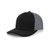 Pacific Headwear Contrast Stitch Trucker Snapback, Black/Graphite/Black, One Size