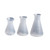 Gatuida 3pcs Bottles Conical Flask 100ml Glass Beakers Lab Stirrer Bars Flask Borosilicate Lab Erlenmeyer Flasks Science Beakers Suits Suit for Kids Beakers for Pp Glass Suit White