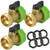 OurRich Single Shutoff Hose Coupling HeavyDuty BrassHoseConnector / 6 Extra Rubbers / 3units