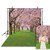 Allenjoy 5x7ft Photography Background Cherry Blossom/Cherry Blossom Flower Street Grass Wedding Baby Shower Spring Photo Video Props Fairy Tale Photo Studio Booth Background