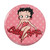 Betty Boop Pink Polka Dots Compact Pocket Purse Hand Cosmetic Makeup Mirror