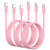 3Pack 6ft USB C to Lightning Cable, [MFi Certified] Long iPhone Fast Charger for Apple iPhone 14 Pro Max/13 Pro/12 Mini/11 Pro/X/XS/XR/8 Plus,Type C Port Support PD Fast Charging Cord 6 Foot (Pink)