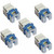 5-Piece CAT6 RJ45 Cat 6 180 Degree Jack Module Connector Network Coupler Ethernet Wall Jack Keystone Jack RJ45 Ethernet Module Gigabit CAT6 Network Coupler Stamping Adapter