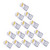 UKCOCO 100pcs Through Hole Network Crystal Crimp Connectors Patch Cables Connectors for Wiring Network Cable Plug Cat 6 Cable Ends Cat 5 Ends PC White Ethernet Plug Modular Plug