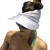 Sun Hat Women Beach Visor Cap UV Protection with Wide Brim Packable Summer Sport Ponytail Sun Cap White