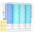 Morfone 4 Pack Travel Bottles for Toiletries, 3oz TSA Approved Travel Bottles, BPA Free Leak Proof Squeezable Silicon Travel Size Containers, Travel Accessories with Toiletry Bag and 2 Labels, Blue