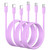 3Pack 10ft USB C to Lightning Cable, [MFi Certified] Long iPhone Fast Charger for Apple iPhone 14 Pro Max/13 Pro/12 Mini/11 Pro/X/XS/XR/8 Plus,Type C Port Support Fast Charging Cord 10 Foot (Purple)