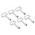 PATIKIL 13x8mm Triangle Socket Spanner Key, 6 Pack Electrical Cabinet Gas Water Meter Key for Elevator Lift Door Triangle Panel Lock, Silver